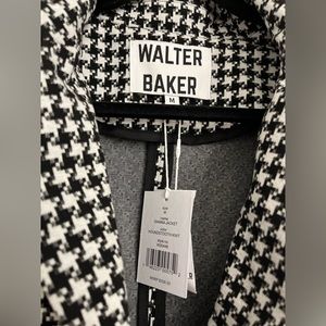 Walter Baker Black and White Houndstooth Blazer